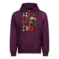 Mauve Wine Christmas ho ho ho black angus Urban Hoodie - LillyAllenDesigns