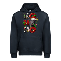 Navy Christmas ho ho ho black angus Urban Hoodie - LillyAllenDesigns
