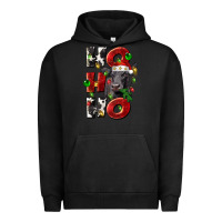 Pigment Black Christmas ho ho ho black angus Urban Hoodie - LillyAllenDesigns