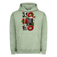 Pigment Oil Green Christmas ho ho ho black angus Urban Hoodie - LillyAllenDesigns