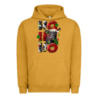 Pigment Peanut Butter Christmas ho ho ho black angus Urban Hoodie - LillyAllenDesigns