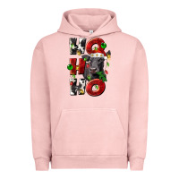 Pigment Salmon Christmas ho ho ho black angus Urban Hoodie - LillyAllenDesigns