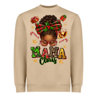 Mushroom mama claus afro messy bun Heavyweight Sweatshirt - texasbilliewilder
