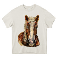 Cream Belgian Horse Heavy Core Tee - LillyAllenDesigns