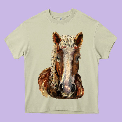 Belgian Horse Heavy Core Tee Designed By Lillyallendesigns