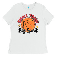 White small town big spirit Ladies Tee - MaliasSmallBusiness