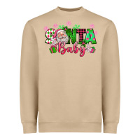 Mushroom santa baby pink christmas Heavyweight Sweatshirt - texasbilliewilder
