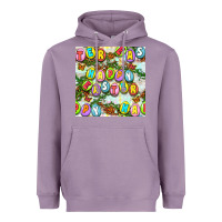 Lavender Happy Easter Seamless Pattern Heavyweight Hoodie - BundleAndBundleShop