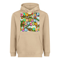 Mushroom Happy Easter Seamless Pattern Heavyweight Hoodie - BundleAndBundleShop