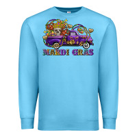 Ocean Blue mardi gras skull truck Premium Sweatshirt - FaDigitalArtStudio