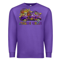Purple mardi gras skull truck Premium Sweatshirt - FaDigitalArtStudio