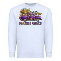 White mardi gras skull truck Premium Sweatshirt - FaDigitalArtStudio