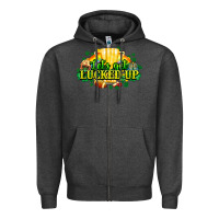 Charcoal Heather St. Patrick's Day American Football Zipper Hoodie - HowdyJamesFarm