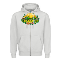 Dove Grey St. Patrick's Day American Football Zipper Hoodie - HowdyJamesFarm