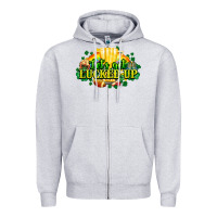 Heather Grey St. Patrick's Day American Football Zipper Hoodie - HowdyJamesFarm
