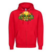 Red St. Patrick's Day American Football Zipper Hoodie - HowdyJamesFarm