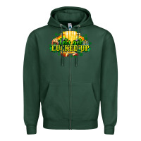Sports Green St. Patrick's Day American Football Zipper Hoodie - HowdyJamesFarm