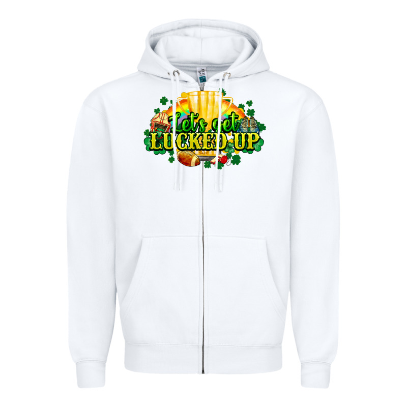St. Patrick's Day American Football Zipper Hoodie by HowdyJamesFarm | Teevron