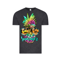 Vintage Black tie dye pineapple, summer Vintage Tee - JahusDesignShop