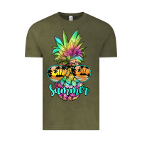Vintage Olive tie dye pineapple, summer Vintage Tee - JahusDesignShop