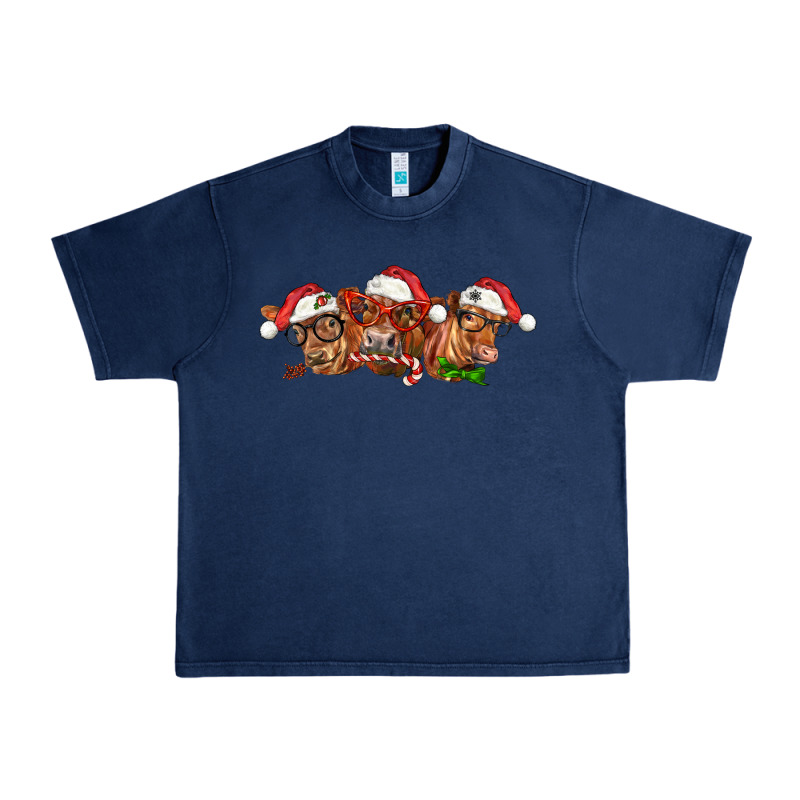 Christmas Red Angus Cows Urban Heavy Tee by LillyAllenDesigns | Teevron