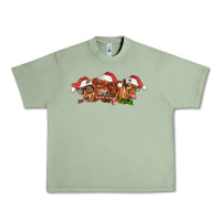 Oil Green christmas red angus cows Urban Heavy Tee - LillyAllenDesigns