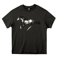 Asphalt American Paint Horse Heavy Core Tee - LillyAllenDesigns