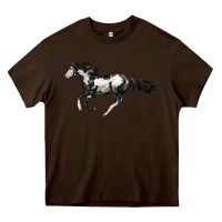 Chocolate Brown American Paint Horse Heavy Core Tee - LillyAllenDesigns