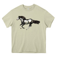 Mossy American Paint Horse Heavy Core Tee - LillyAllenDesigns