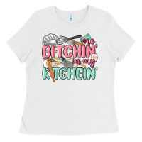 White no bitchin in my kitchin Ladies Tee - MaliasSmallBusiness