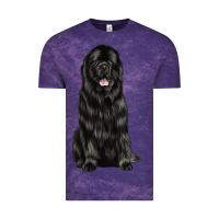Cloud Purple newfoundland dog Vintage Tee - LillyAllenDesigns