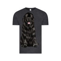 Vintage Black newfoundland dog Vintage Tee - LillyAllenDesigns