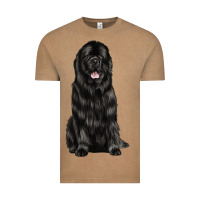 Vintage Coffee newfoundland dog Vintage Tee - LillyAllenDesigns