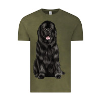 Vintage Olive newfoundland dog Vintage Tee - LillyAllenDesigns