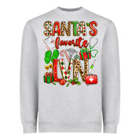 Heather Grey santa's favorite lvn Heavyweight Sweatshirt - texasbilliewilder