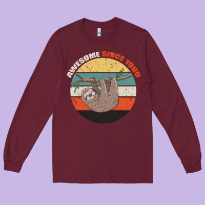 Born In 1980 Womens 1980 Long Sleeve Tee Designed By Bettercallsaul