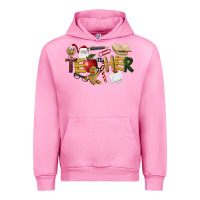 Fuchsia Pink christmas teacher Urban Hoodie - LillyAllenDesigns