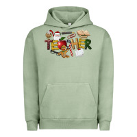 Pigment Oil Green christmas teacher Urban Hoodie - LillyAllenDesigns