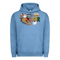 Pigment Pebble Blue christmas teacher Urban Hoodie - LillyAllenDesigns