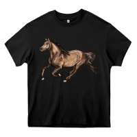 Black Missouri Fox Trotter horse Heavy Core Tee - LillyAllenDesigns