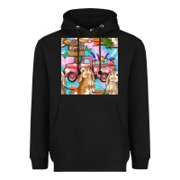 Black Easter Bunny With Truck Seamless Pattern Heavyweight Hoodie - BundleAndBundleShop