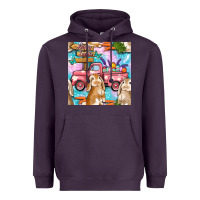 Plum Easter Bunny With Truck Seamless Pattern Heavyweight Hoodie - BundleAndBundleShop