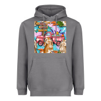 Storm Easter Bunny With Truck Seamless Pattern Heavyweight Hoodie - BundleAndBundleShop