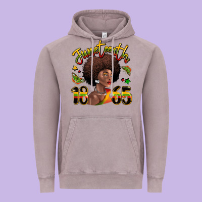 Juneteenth 1865 Black Woman Vintage Hoodie Designed By Lillyallendesigns