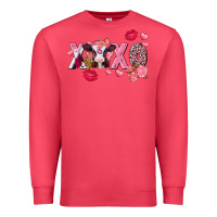 Cardinal Xoxo Baby Cow Valentine's Day Premium Sweatshirt - FaDigitalArtStudio