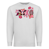 Dove Grey Xoxo Baby Cow Valentine's Day Premium Sweatshirt - FaDigitalArtStudio