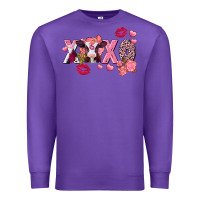 Purple Xoxo Baby Cow Valentine's Day Premium Sweatshirt - FaDigitalArtStudio