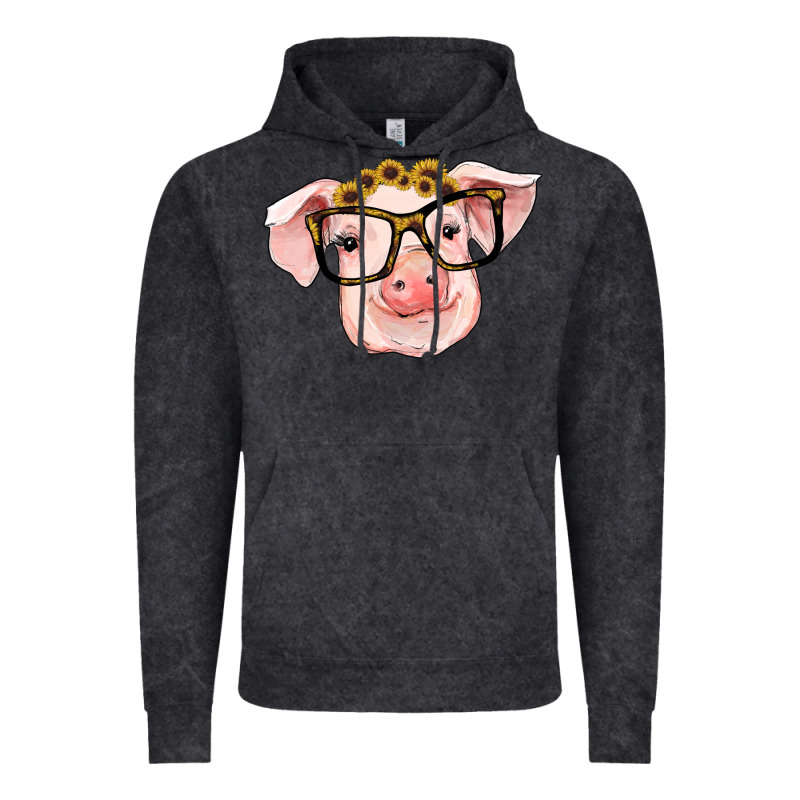 Sunflowers With Pig Vintage Hoodie by RanaPortraitStore | Teevron