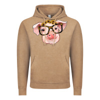 Vintage Coffee sunflowers with pig Vintage Hoodie - RanaPortraitStore