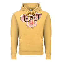 Vintage Mustard sunflowers with pig Vintage Hoodie - RanaPortraitStore